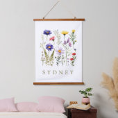 ヴィンテージと野生のモダン花 吊り下げ型タペストリー (寝室)