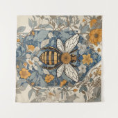 ヴィンテージと野生の花 タペストリー (正面(横))