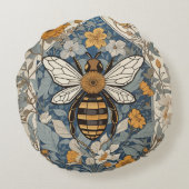 ヴィンテージと野生の花 ラウンドクッション (裏面)