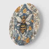 ヴィンテージと野生の花 ラージ壁時計 (傾斜)