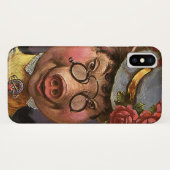 ヴィンテージと間抜け女おもしろいビクトリアン豚 Case-Mate iPhoneケース (裏面(横))