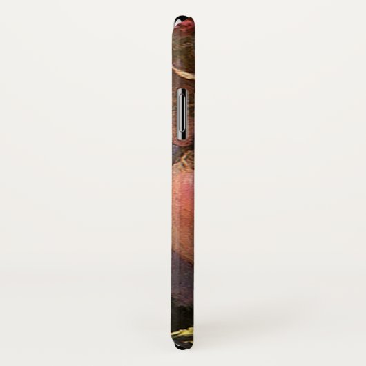 ヴィンテージと間抜け女おもしろいビクトリアン豚 Case-Mate iPhoneケース (裏面/右)