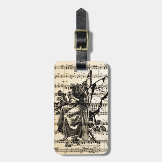 ヴィンテージと音楽 ラゲッジタグ (正面縦)