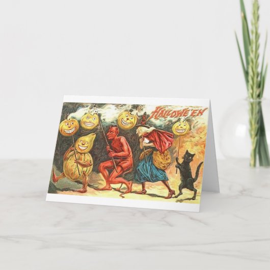 ヴィンテージと魔女のハロウィーンパレードカード カード (正面)