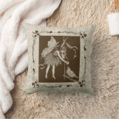 ヴィンテージと鳥 クッション (ブランケット)