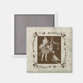 ヴィンテージと鳥 マグネット (正面/裏面)