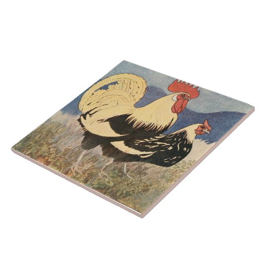 ヴィンテージと鶏 タイル (側面)