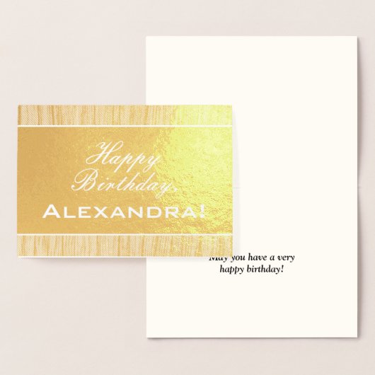 ヴィンテージと「伝統的ハッピーバースデー」カード 箔カード (ディスプレー)