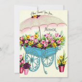 ヴィンテージどのように甘い母の日ホリデーカード シーズンカード (正面)