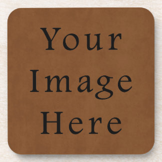 ヴィンテージなめし茶色の皮張り紙 コースター