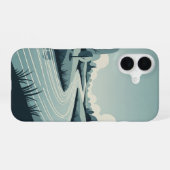 ヴィンテージなやさしい流れの川 iPhone 16ケース (裏面横)