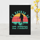 ヴィンテージなら氷の魚釣り カード (黄色い花)