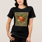 ヴィンテージなりんごの絵 トライブレンドＴシャツ (正面)