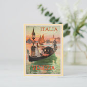 ヴィンテージなイタリア旅行ポスター、ヴェネツィア ポストカード (スタンド正面)