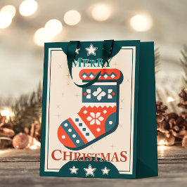 ヴィンテージなクリスマスカードのストックイラスト スモールペーパーバッグ