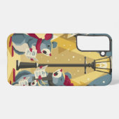 ヴィンテージなクリスマスキャロルのネズミ Samsung フォンケース Galaxyケース (裏面横)