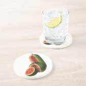 ヴィンテージなスイカ 高さのある丸いオーガニック食品 フルーツ コースター (側面)