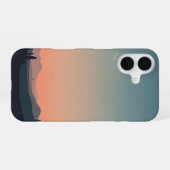 ヴィンテージなソフトホライズン iPhone 16ケース (裏面横)