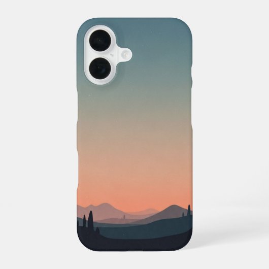 ヴィンテージなソフトホライズン iPhone 16ケース (裏面)