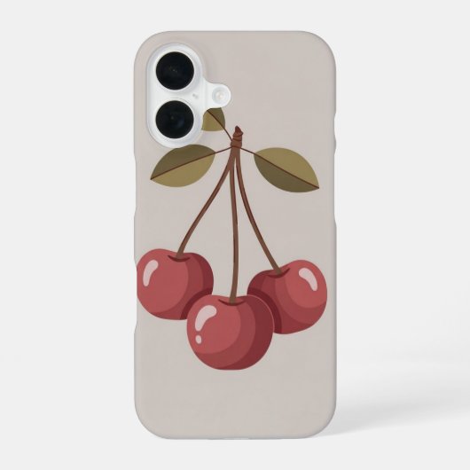 ヴィンテージなチェリーの集まり iPhone 16ケース (裏面)