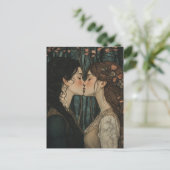 ヴィンテージなフェアリーテイルの恋人たちのキス ポストカード (スタンド正面)