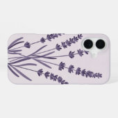 ヴィンテージなラベンダーのデザイン iPhone 16ケース (裏面横)