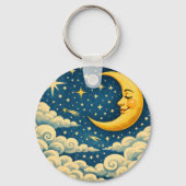 ヴィンテージな三日月の夜空 キーホルダー (裏面)