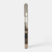 ヴィンテージな丸みを帯びた街並み iPhone 16ケース (左側面)