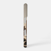 ヴィンテージな丸みを帯びた街並み iPhone 16ケース (右側面)