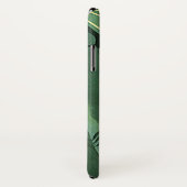 ヴィンテージな交通手段、スピードを出す緑の列車 Case-Mate iPhoneケース (裏面/右)