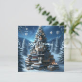 ヴィンテージな伝統的なクリスマスのポストカード シーズンカード (スタンド正面)