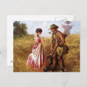 ヴィンテージな動機  恥ずかしい問い合わせ ポストカード (正面/裏面)