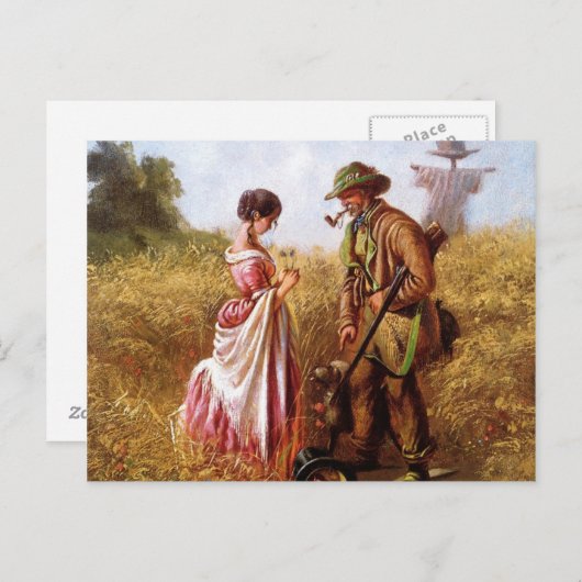 ヴィンテージな動機  恥ずかしい問い合わせ ポストカード (正面/裏面)