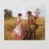 ヴィンテージな動機  恥ずかしい問い合わせ ポストカード (正面)