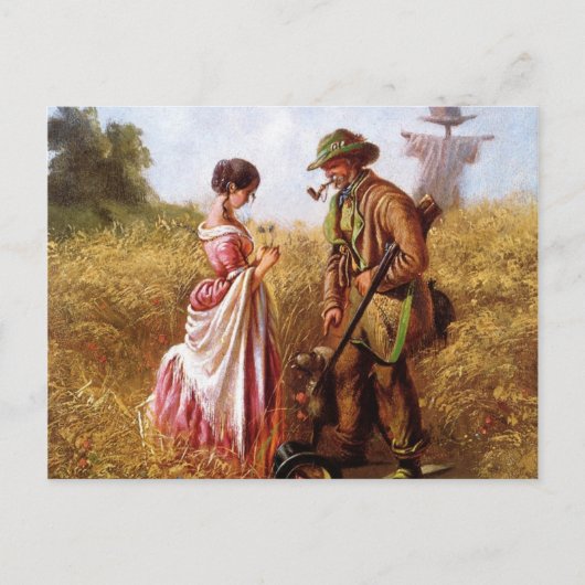 ヴィンテージな動機  恥ずかしい問い合わせ ポストカード (正面)