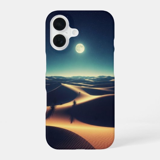 ヴィンテージな夜の砂漠の星 iPhone 16ケース (裏面)