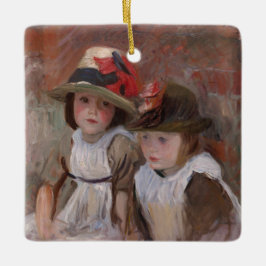 ヴィンテージな子供時代のチャーム 陶器オーナメント セラミックオーナメント
