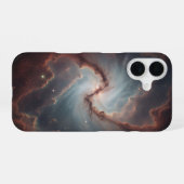 ヴィンテージな宇宙の星雲 iPhone 16ケース (裏面横)