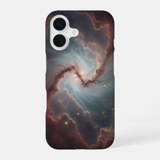 ヴィンテージな宇宙の星雲 iPhone 16ケース (裏面)