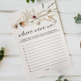 ヴィンテージな小さな花のゲーム Where Were We チラシ