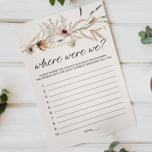 ヴィンテージな小さな花のゲーム Where Were We チラシ