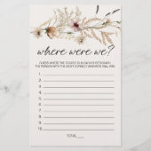 ヴィンテージな小さな花のゲーム Where Were We チラシ (正面)