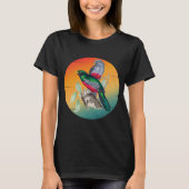 ヴィンテージな恋する小鳥 Tシャツ (正面)