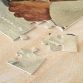 ヴィンテージな感謝祭の家族での食事 ジグソーパズル (側面)