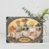 ヴィンテージな感謝祭の招待状 招待状 (スタンド正面)