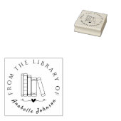 ヴィンテージな手書きの本 図書館より ラバースタンプ (押印)