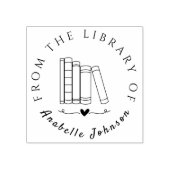 ヴィンテージな手書きの本 図書館より ラバースタンプ (インプリント)