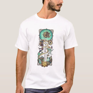 ヴィンテージな旅情コンパス冒険グラフィック Tシャツ