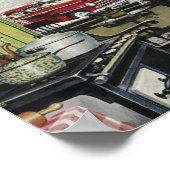 ヴィンテージな昔ながらのホームクリスマス ポスター (角)