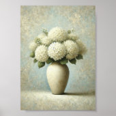ヴィンテージな植物画の壁掛けアート | エレガントな花瓶 ポスター (正面)